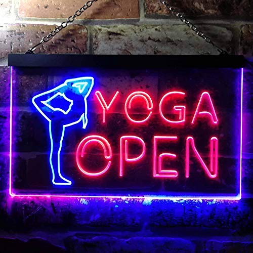 Open Yoga Dual LED Neon Light Sign